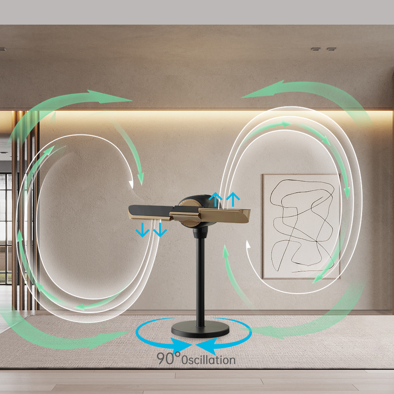 360°Multi-direction 5 air speeds tuya Smart Bladeless Cooling Tower Fan