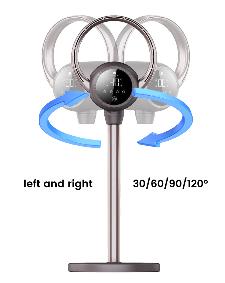 2 in 1 Tabletop Floor Use standing bladeless cool tower fan with light