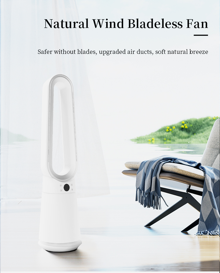 Vantilator Natural Air Bladeless Tower Fan Smart Electric Cooling Fan Without Blade