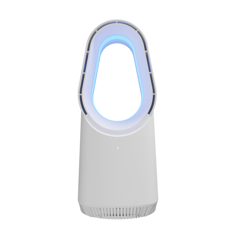 Small Bladeless Desk Fan Rechargeable table fan with Night Light Touch Control