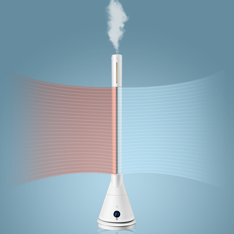 3 in 1 Smart Cooling Bladeless Tower Ptc Fan Heater With Air Humidifier
