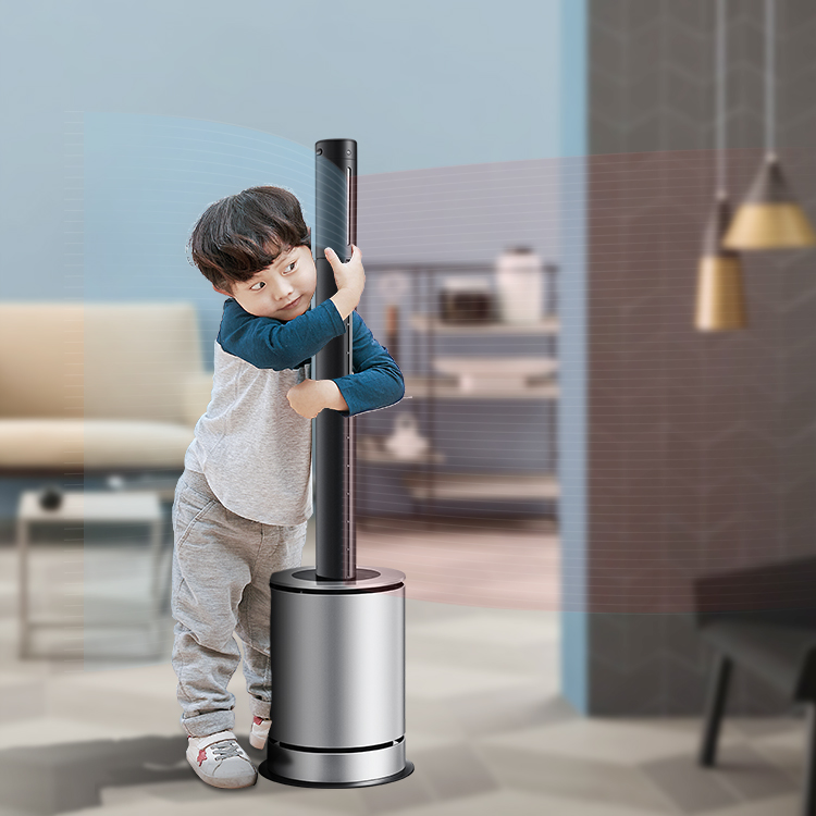 4 in 1 Bladeless Tower Fan with Air Purification, Humidification, Cooling & Heating