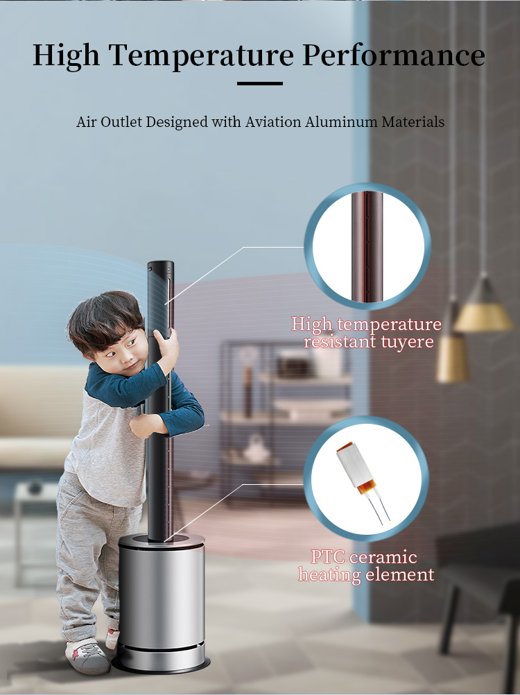 4 in 1 Bladeless Tower Fan with Air Purification, Humidification, Cooling & Heating