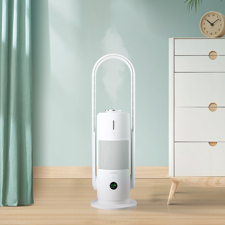 Air Humidifier and Purifier Fan Hepa Filter Air Purifier Bladeless Fan