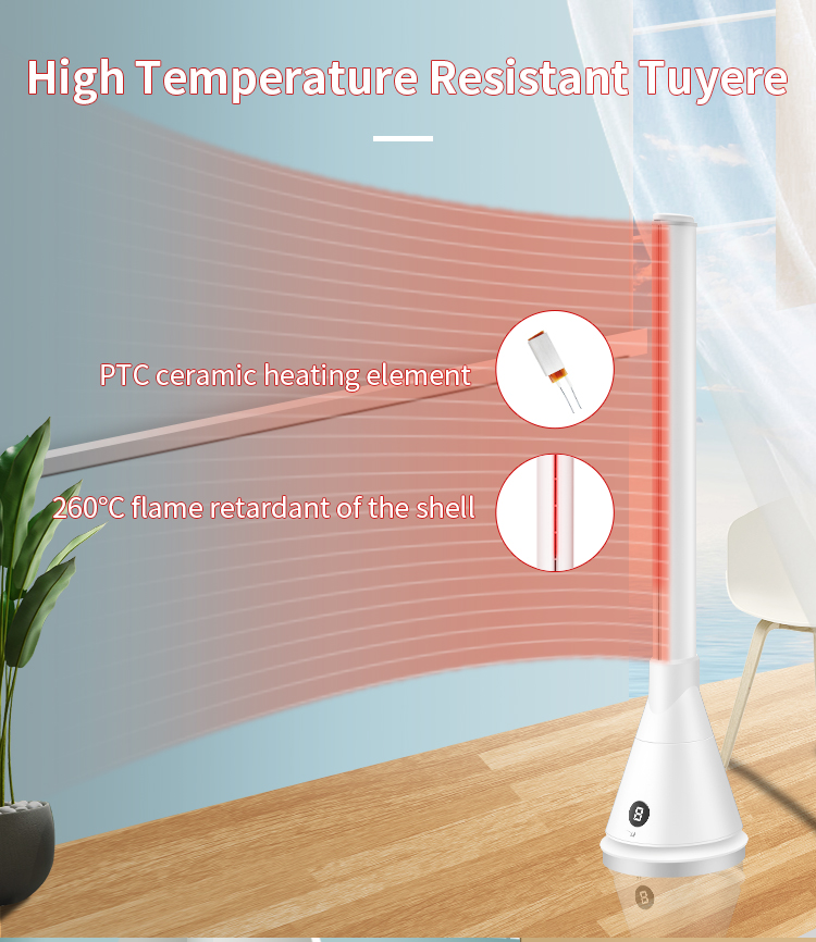 2 in 1 Smart Cooling Fan Bladeless Tower Ptc Fan Heater